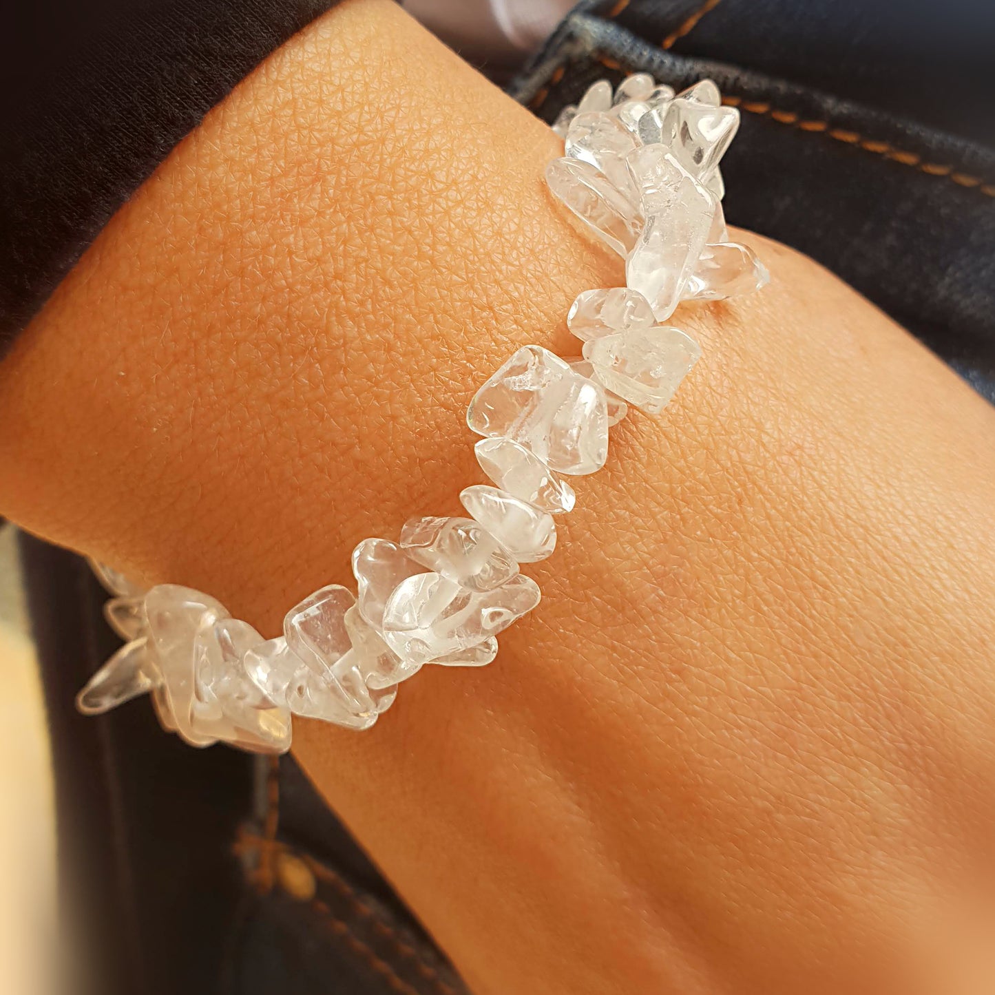 Pulsera de cuarzo chip elástica