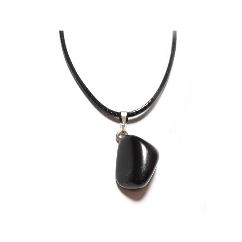 Collar shungit rodado 1,5 - 2 cm