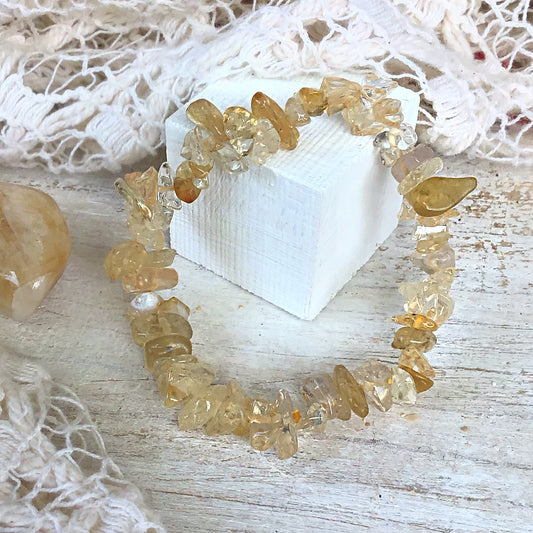 Pulsera de citrino chip elástica