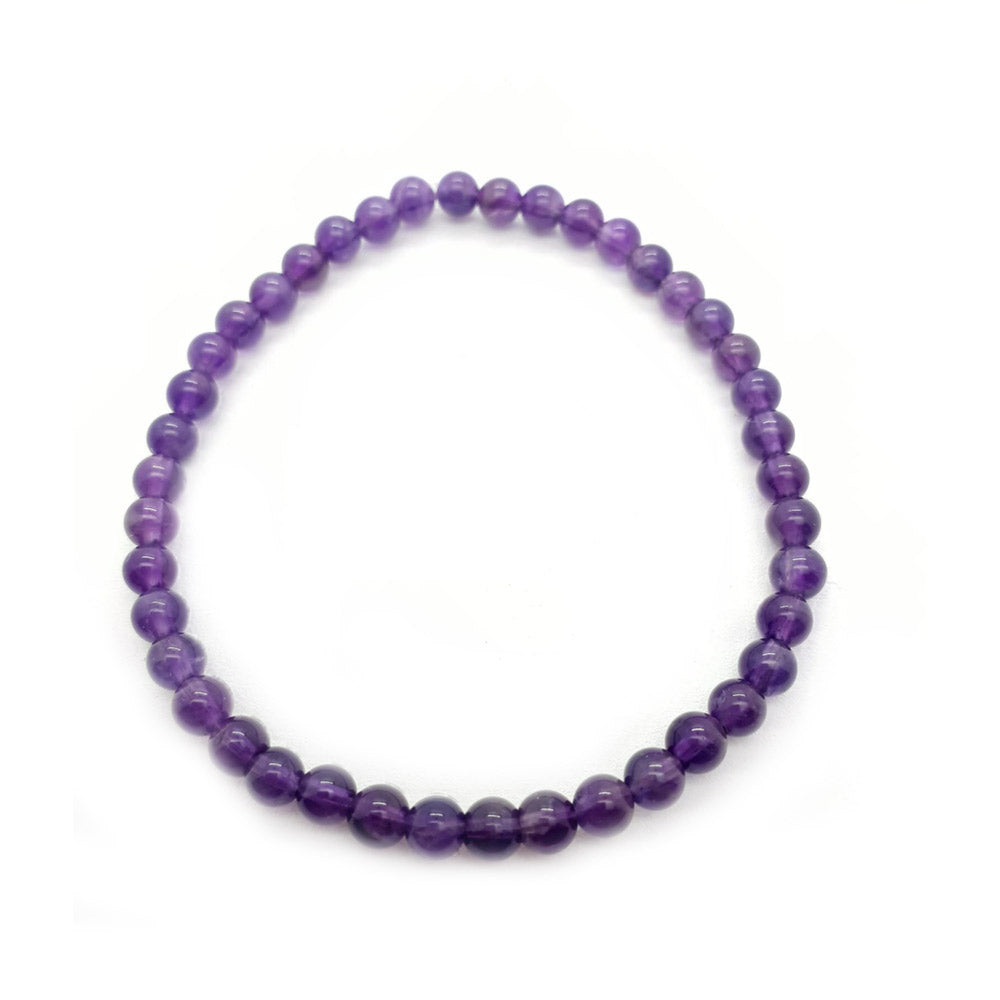 Pulsera amatista bolas 4mm