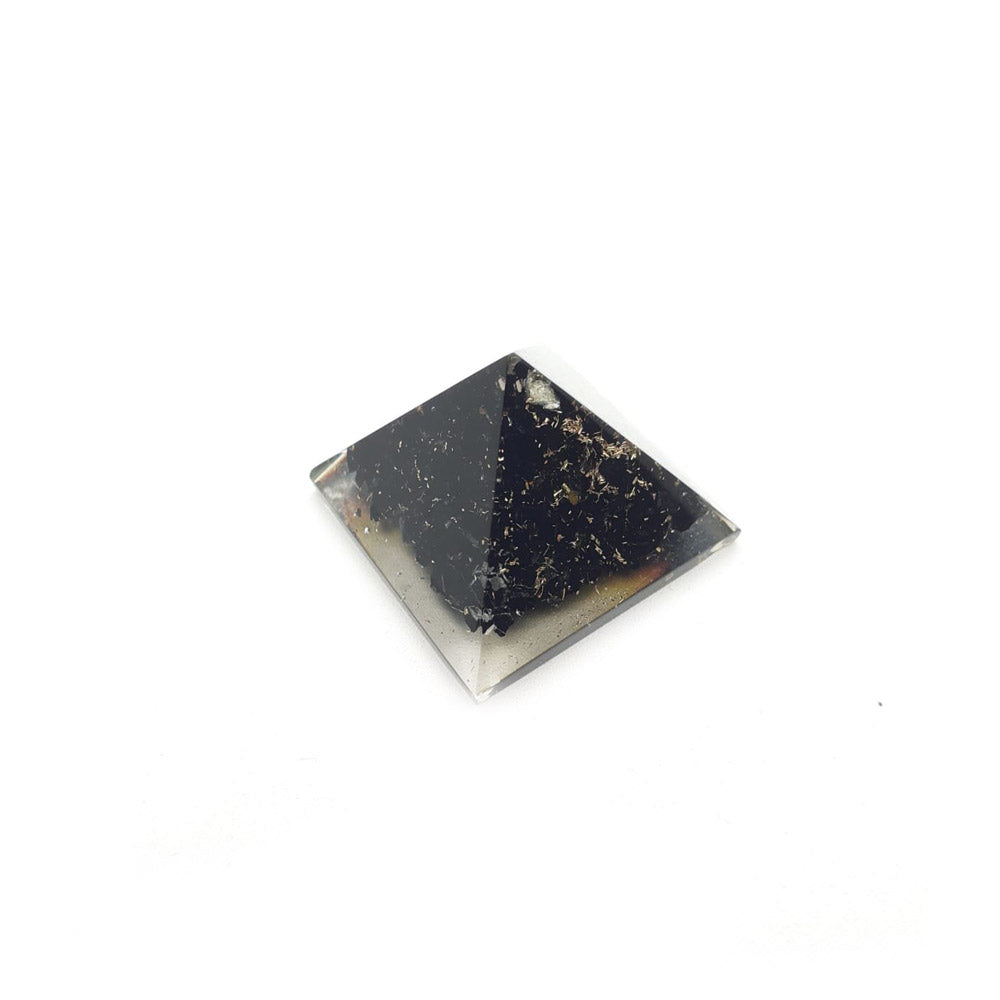 Pirámide turmalina negra orgonita 3 cm