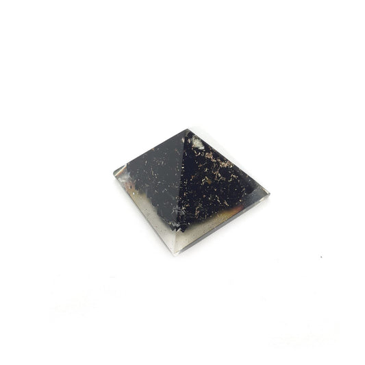 Pirámide turmalina negra orgonita 3 cm