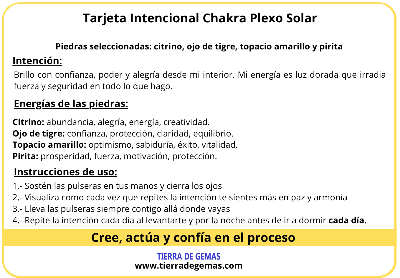 Chakra Plexo Solar - Set 4 pulseras