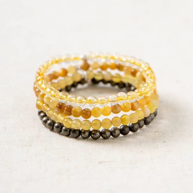 Chakra Plexo Solar - Set 4 pulseras