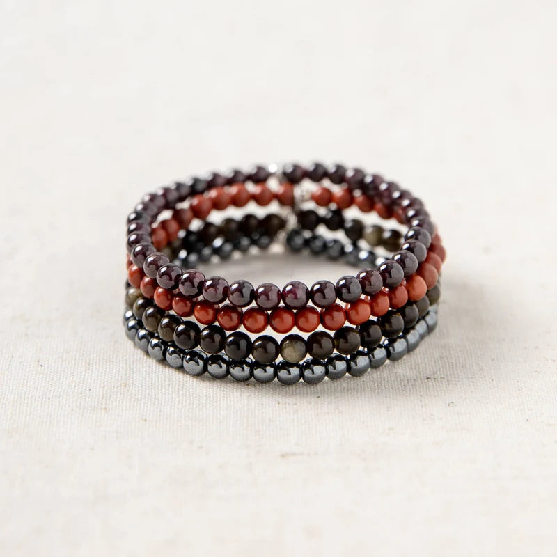 Chakra Raiz - Set 4 pulseras